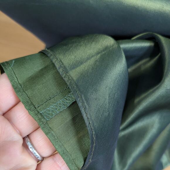 Vintage Rubin Prom Dress Maxi Gown 2 Green Ruffle Y2K Fairy Glam One Shoulder - Picture 9 of 14